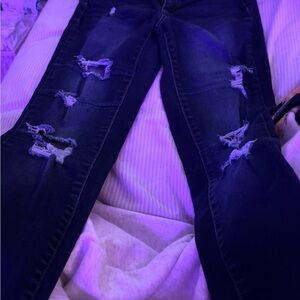 Distressed Black Jeans for Women